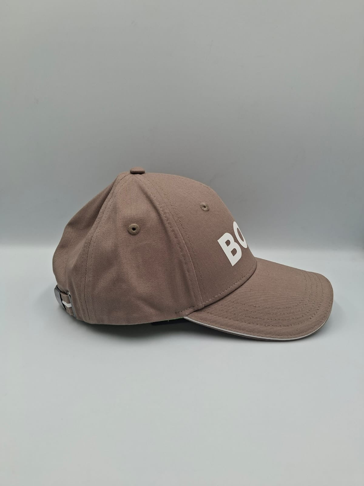 Gorra de sarga de algodón con logotipo de goma BOSS