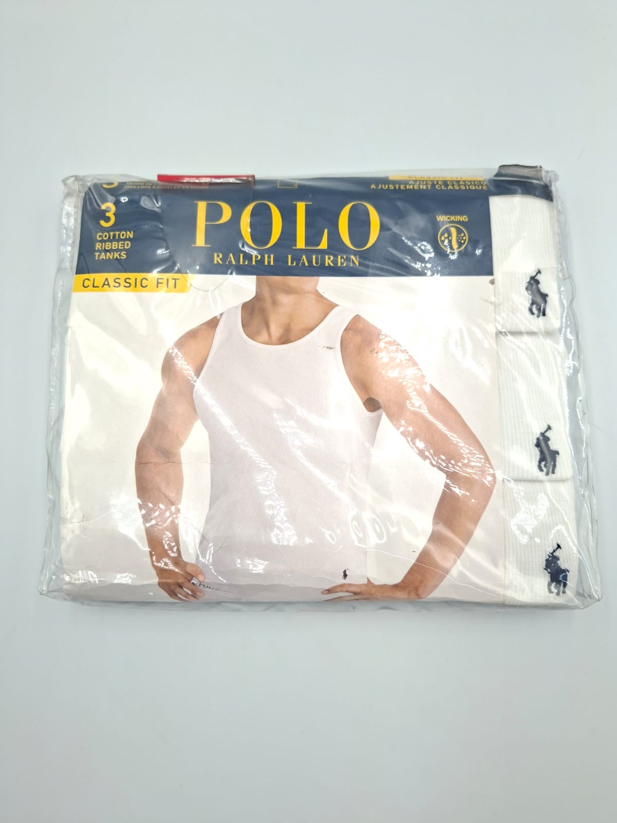 Cotton Ribbed Tanks (Camisetas de tirantes acanaladas) camisetas interiores de la marca Polo Ralph Lauren