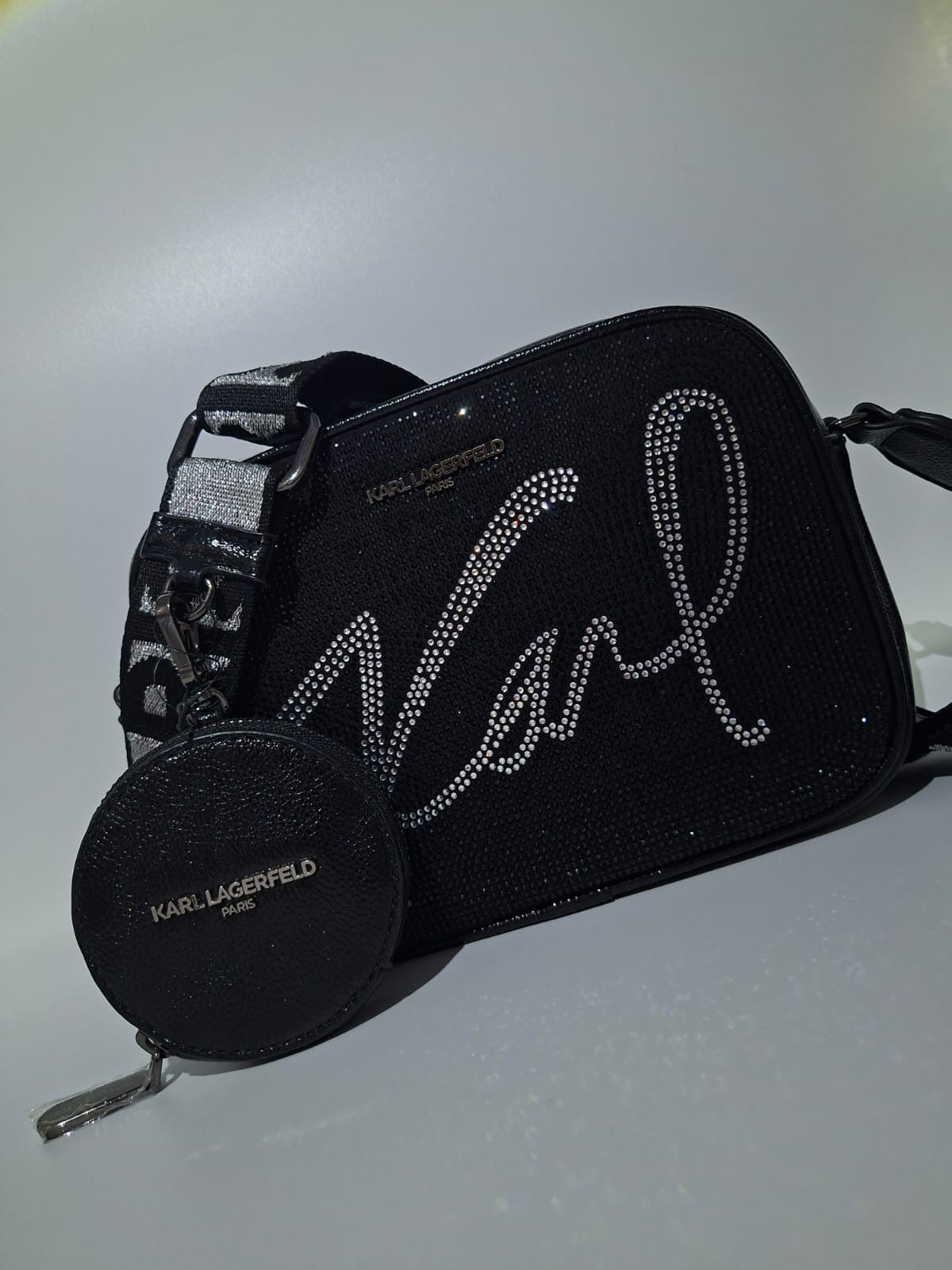 Karl Lagerfeld Paris Maybelle Rhinestone Duo Camera Bag