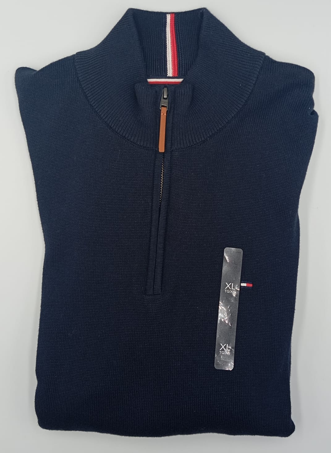 Suéter de algodón con cierre de 3/4 para caballero Tommy Hilfiger