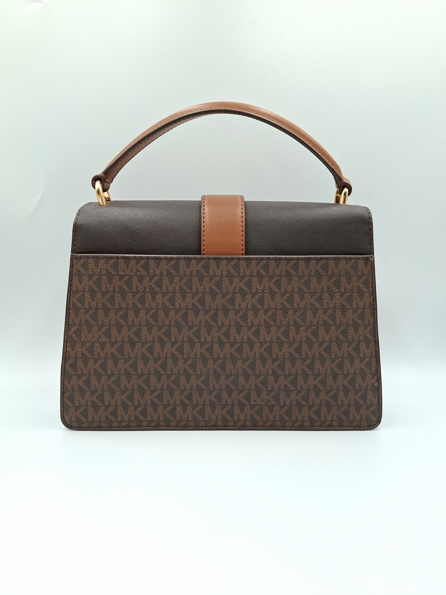 Michael Kors Greenwich Medium Logo and Saffiano Leather Satchel
