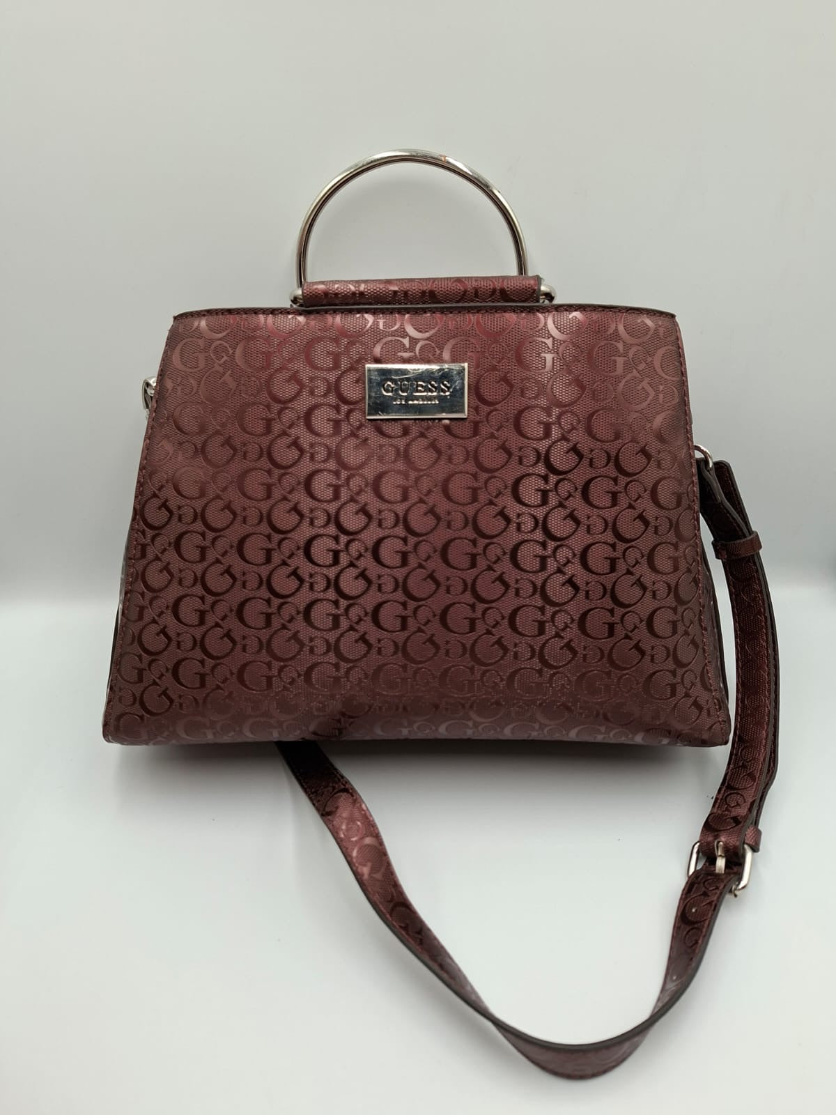 Guess G Lux Metal Handle Satchel