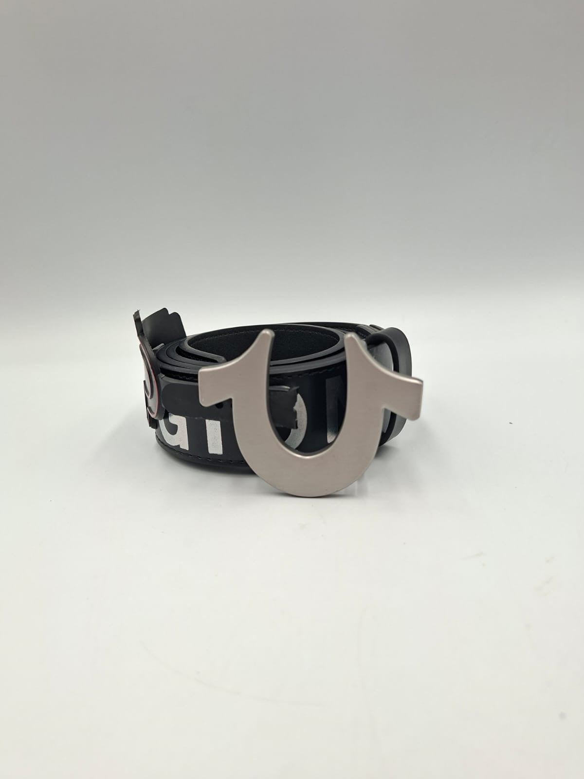 True Religion Block Logo Horseshoe Belt