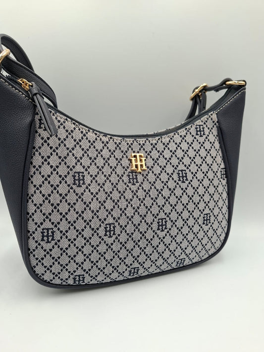 Tommy Hilfiger Jacquard Monogram Hobo Bag