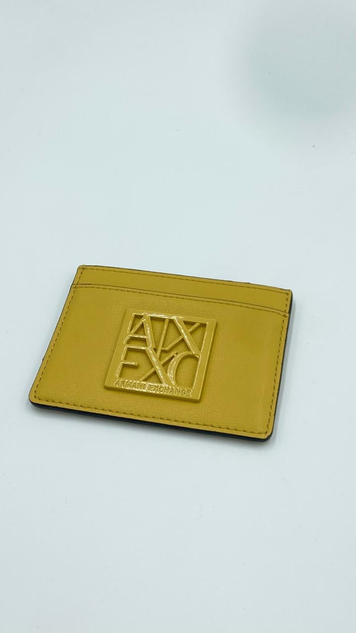 A|X Armani Exchange Logo Patch Card Case