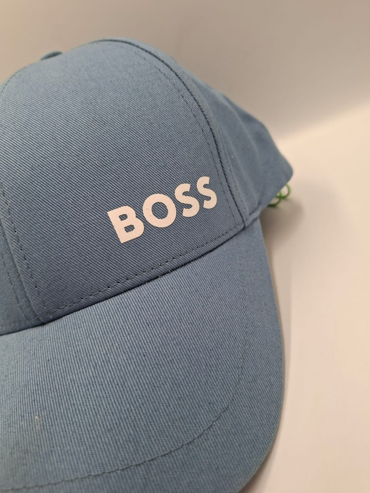 Gorra de sarga de algodón con logotipo lateral BOSS
