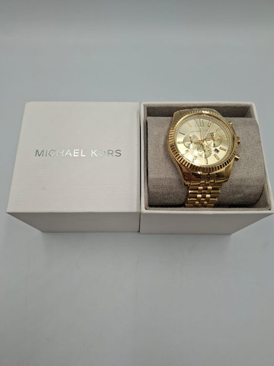 Michael Kors Lexington Gold-Tone Chronograph Watch