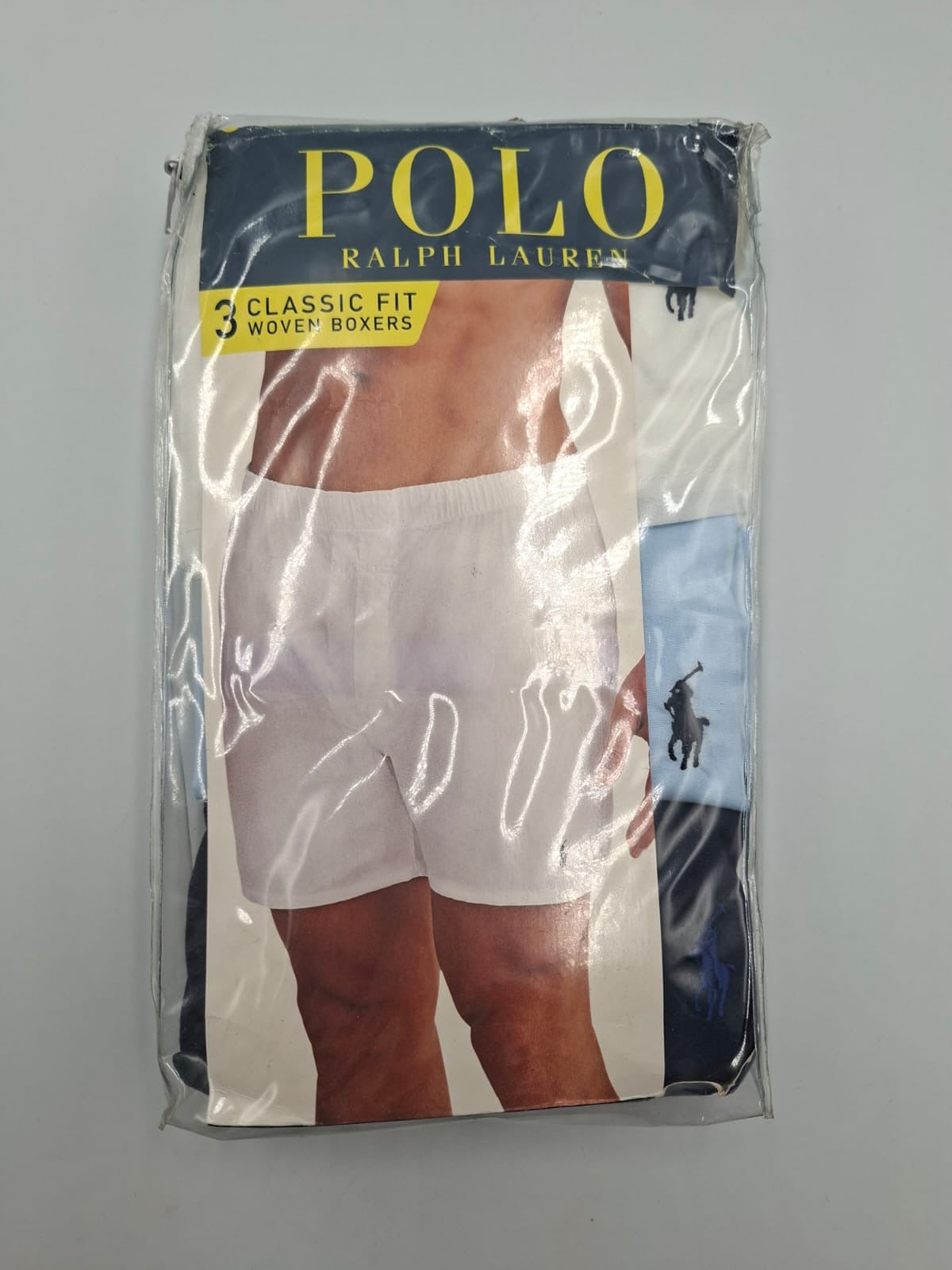 Paquete de 3 Classic Fit Woven Boxers (bóxers de tela tejida, corte clásico) de la marca Polo Ralph Lauren