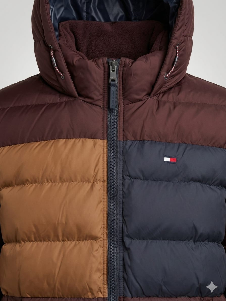 Tommy Hilfiger Men's Colorblock Quilted Puffer Jacket