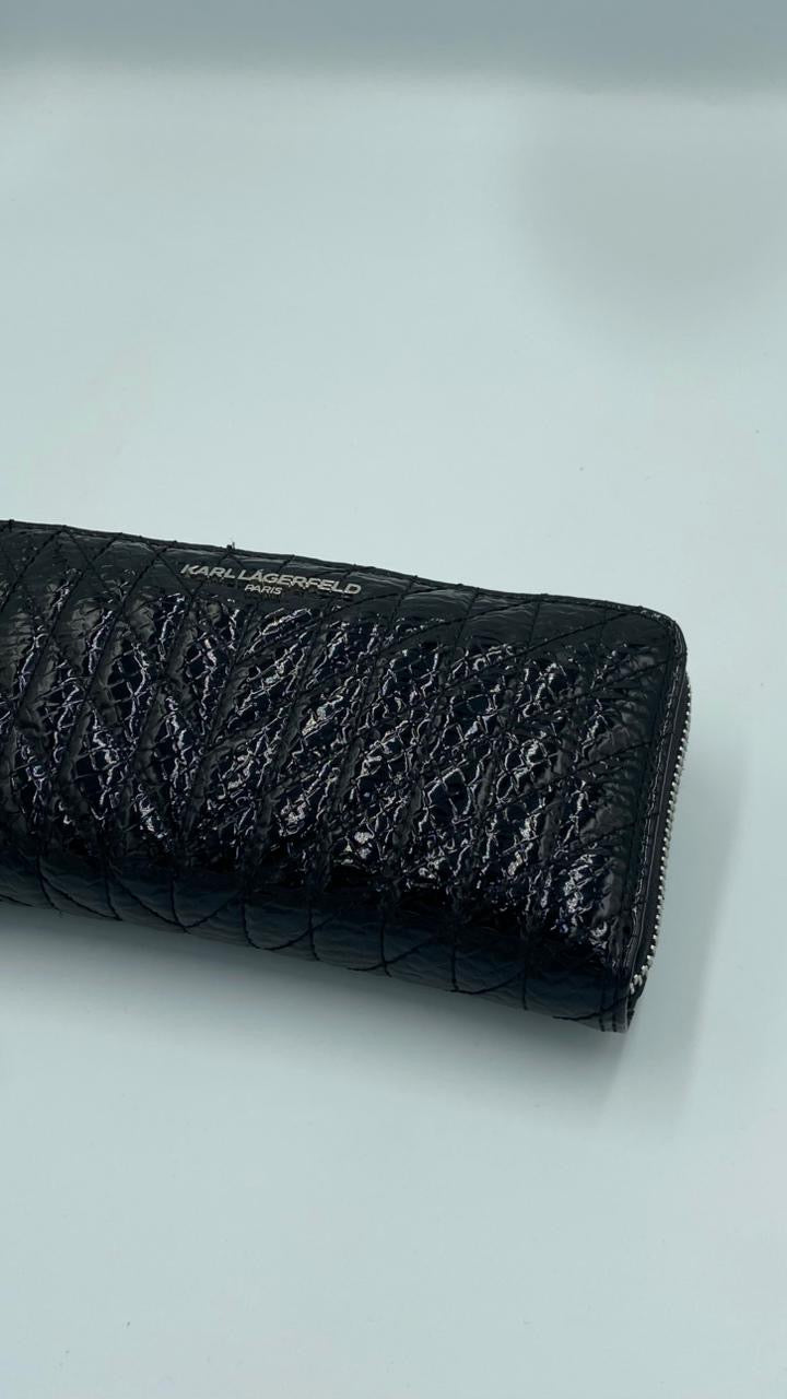 Karl Lagerfeld Paris Maybelle Chevron Zip Around Wallet