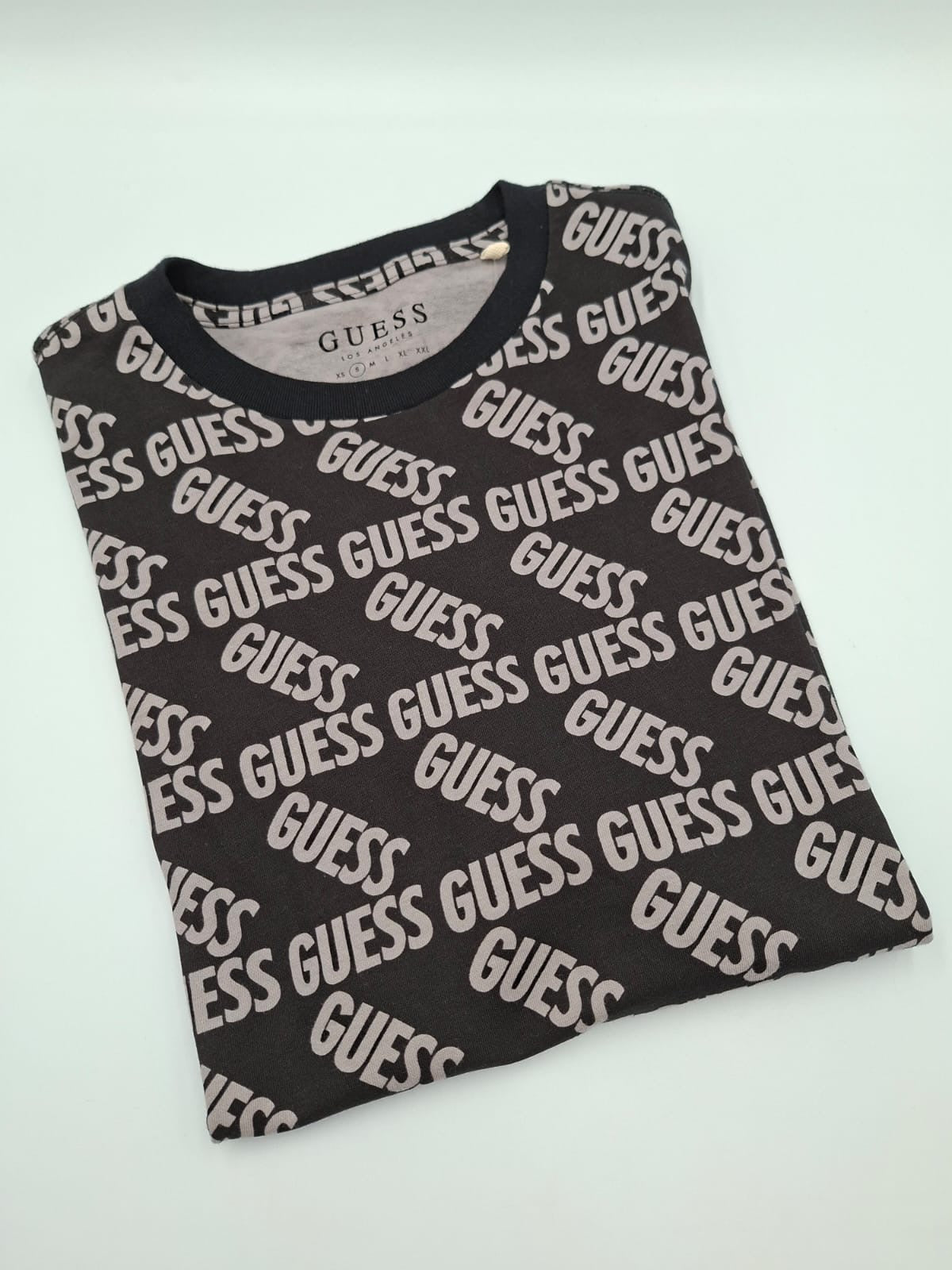 Guess All-Over Logo Print Te