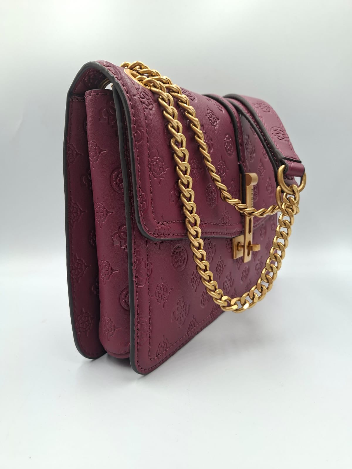 Guess Noelle Embossed Logo Flap Shoulder Bag