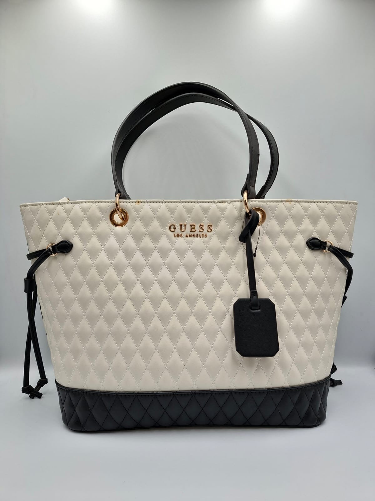 Guess Milk Easley Quilted Carryall Tote