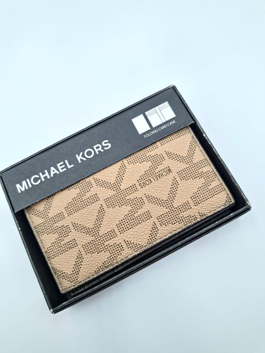 Michael Kors Cooper Logo Perforated Folding Card Case