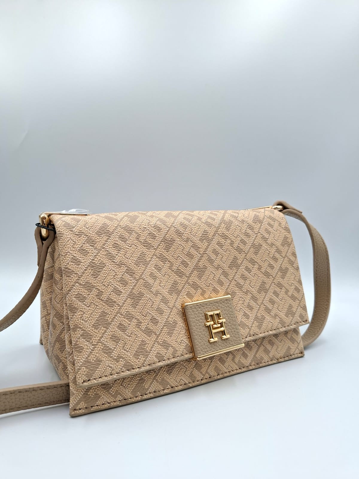 Tommy Hilfiger Monogram Crossbody Flap Bag