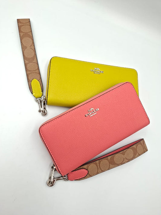 Coach Long Zip Around Wallet with Wristlet Strap