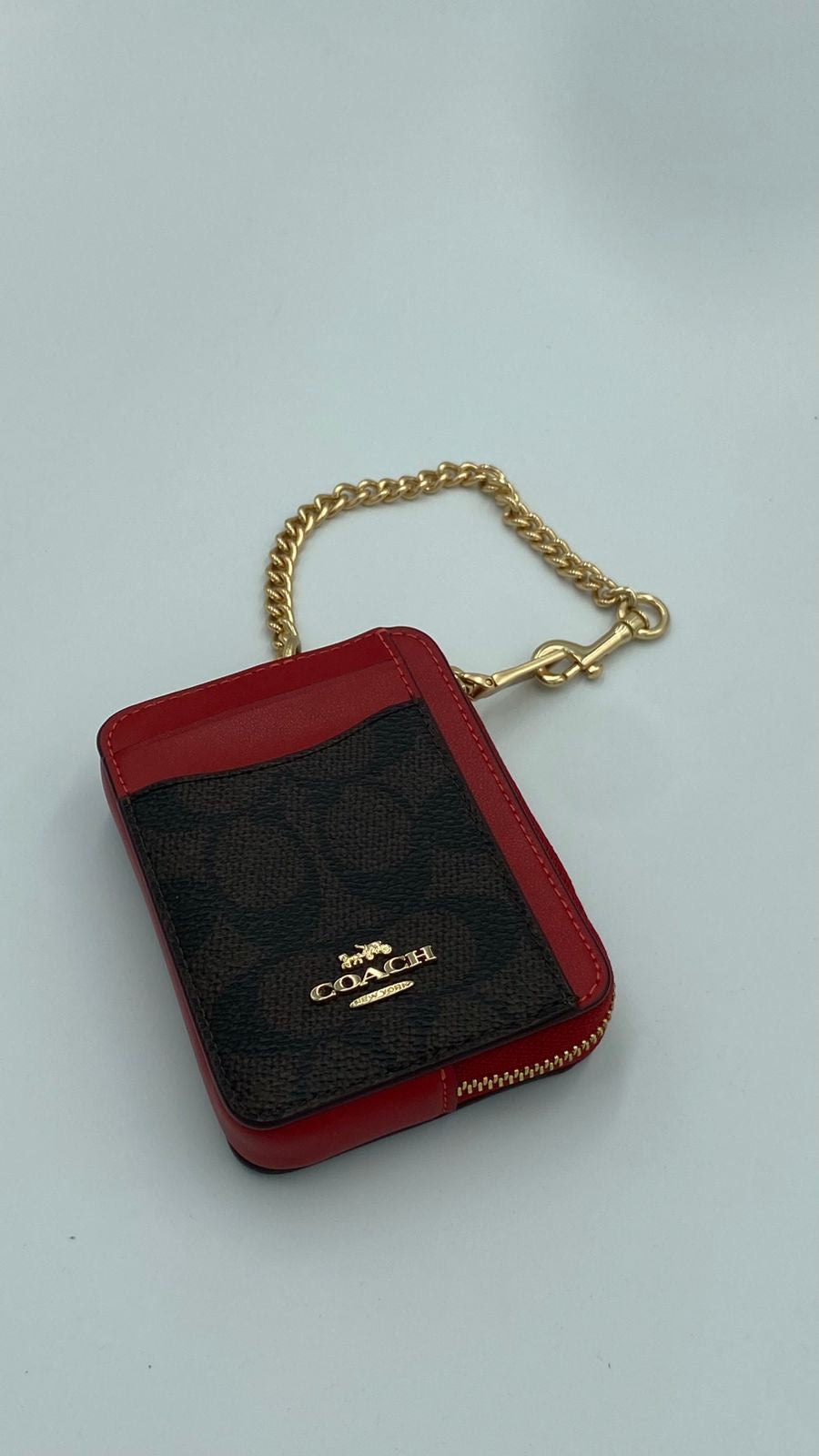 Coach Zip Card Case in Signature Canvas