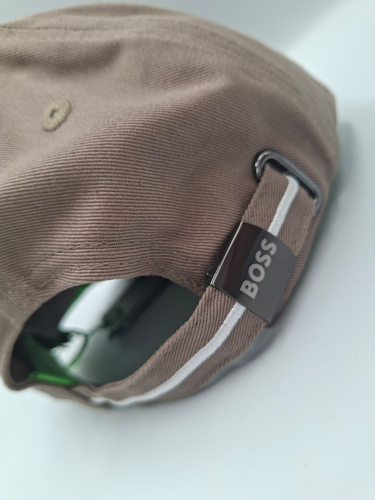 Gorra de sarga de algodón con logotipo de goma BOSS