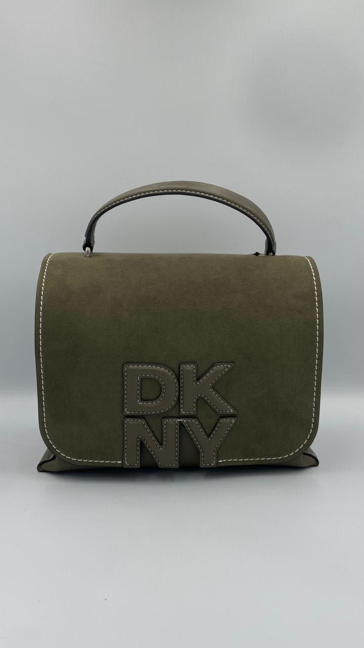 DKNY Bryant Suede Flap Top Handle