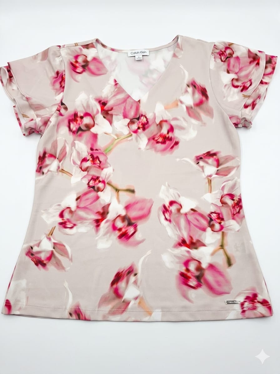 Blusa Calvin  diseño de tulipán