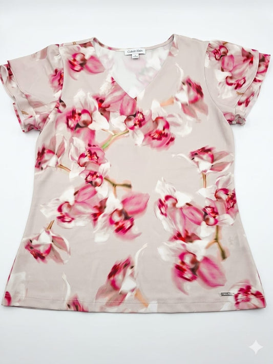 Blusa Calvin  diseño de tulipán