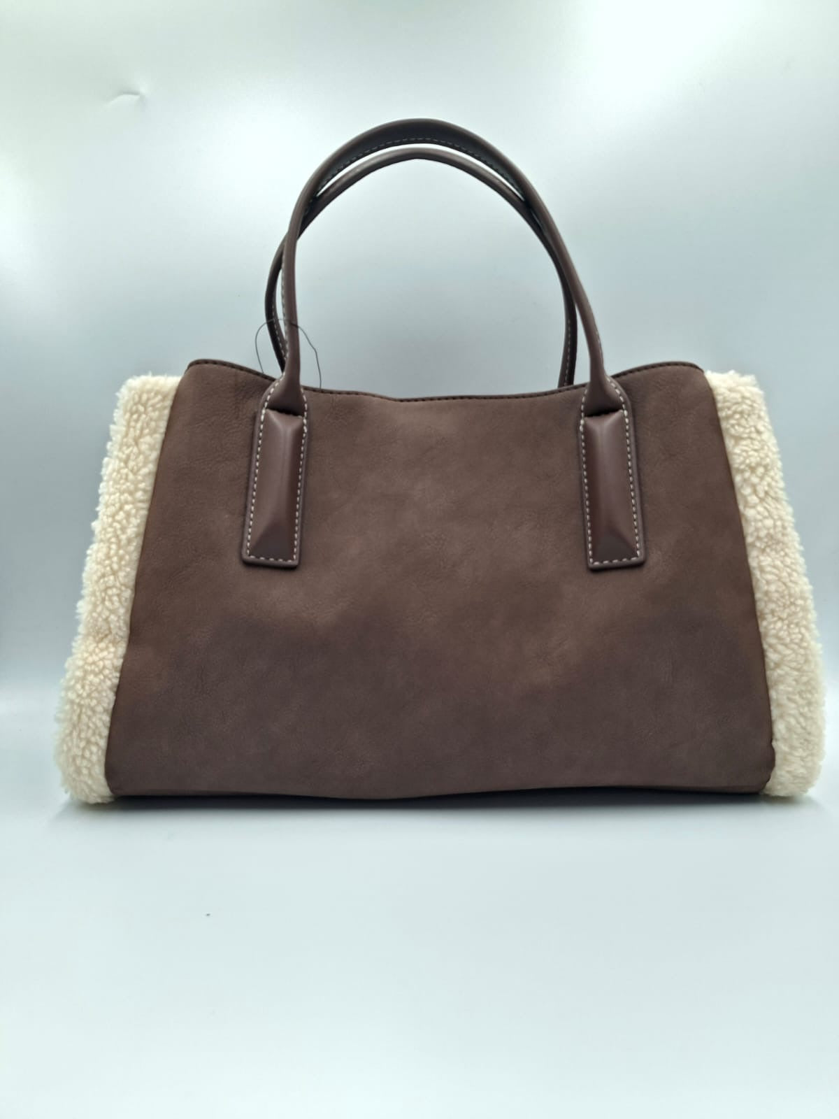 DKNY Bryant Faux Fur Trimmed Satchel