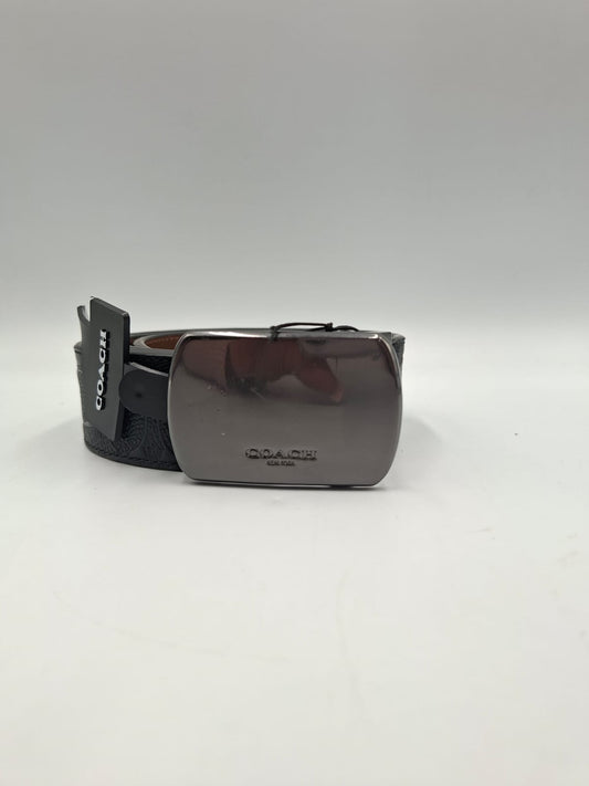 Coach Plaque Buckle Cut-To-Size Reversible Belt