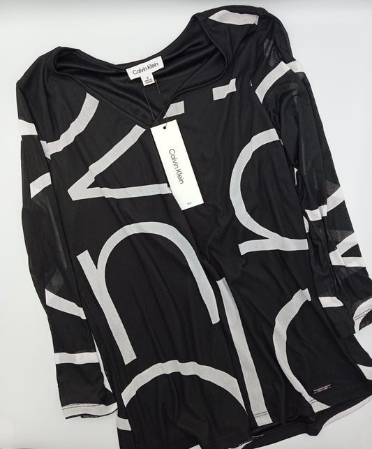 Blusa Calvin Klein Detalle En Las Mangas