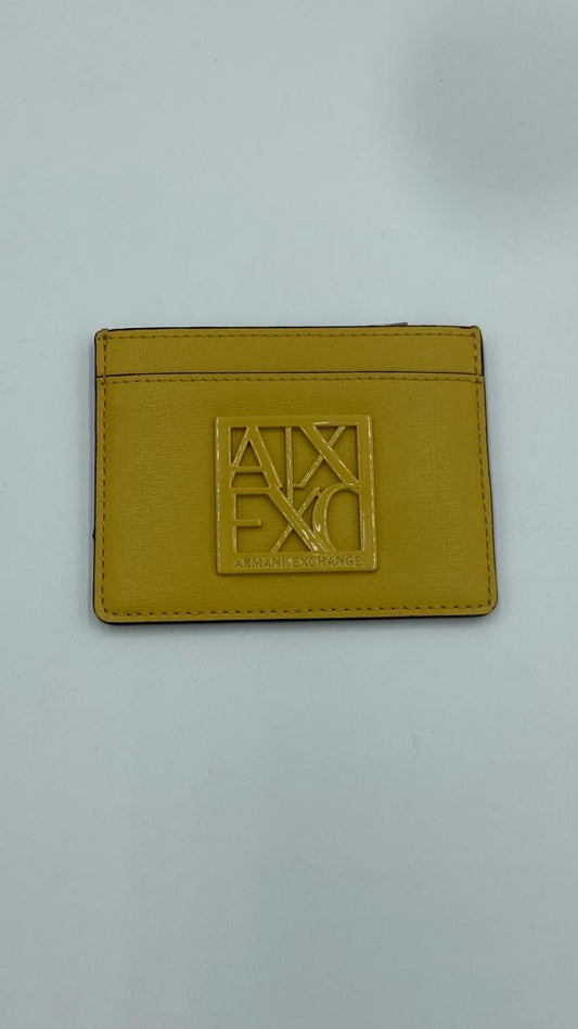 A|X Armani Exchange Logo Patch Card Case
