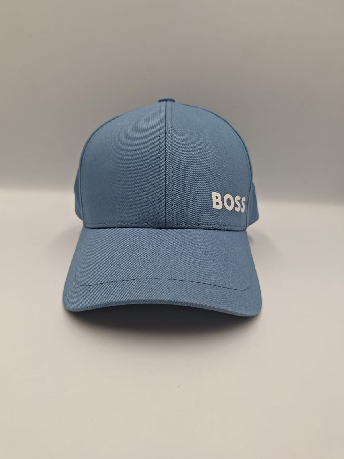 Gorra de sarga de algodón con logotipo lateral BOSS