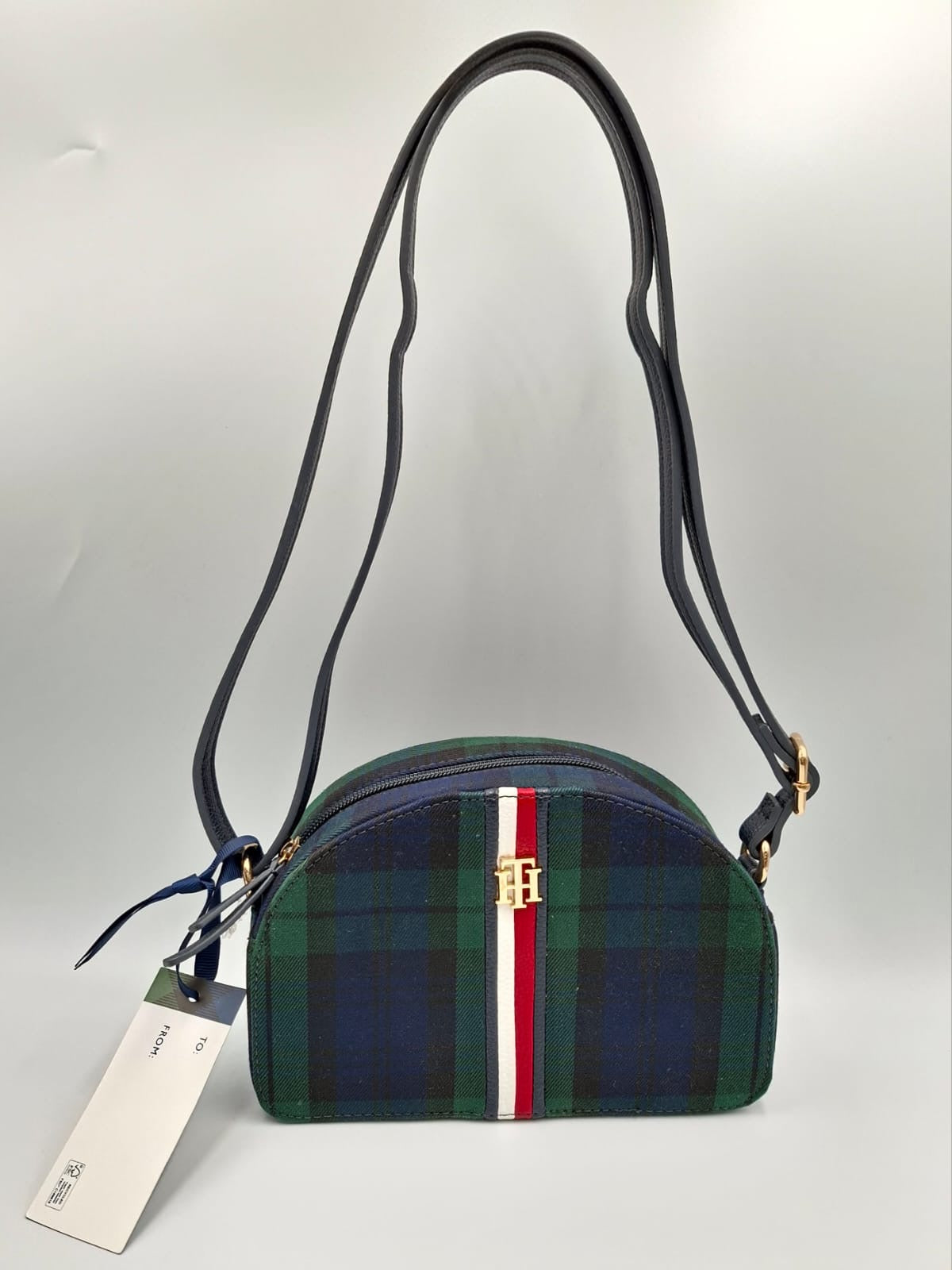 Tommy Hilfiger Plaid Dome Crossbody Bag