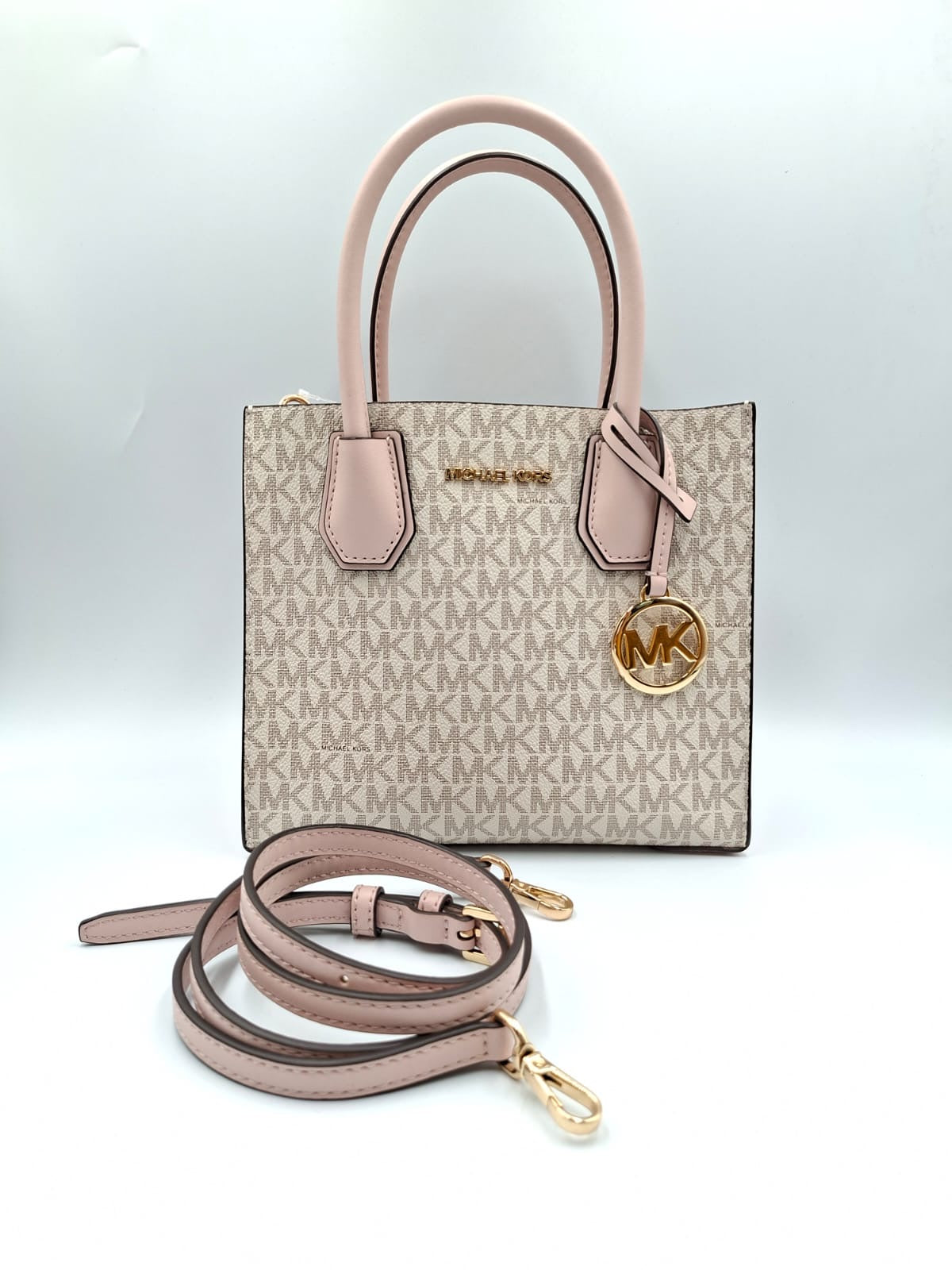 Michael Kors Mercer Small Logo Belted Satchel
