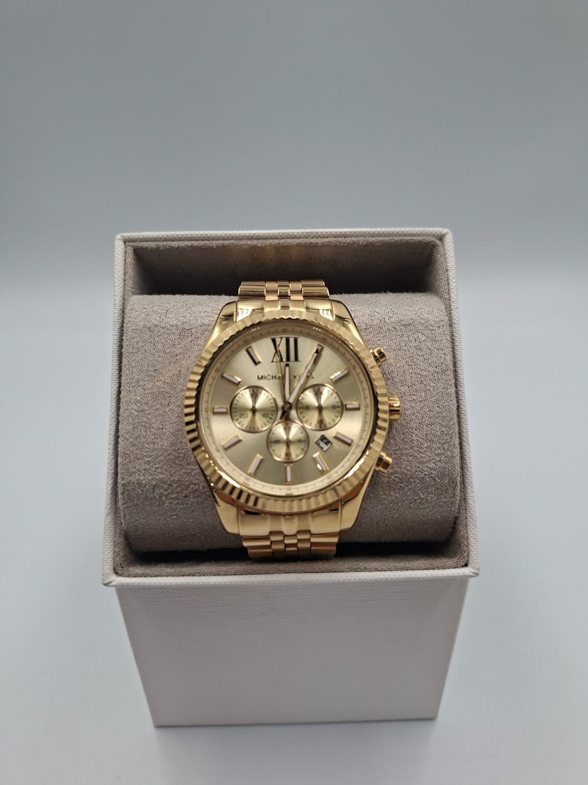 Michael Kors Lexington Gold-Tone Chronograph Watch