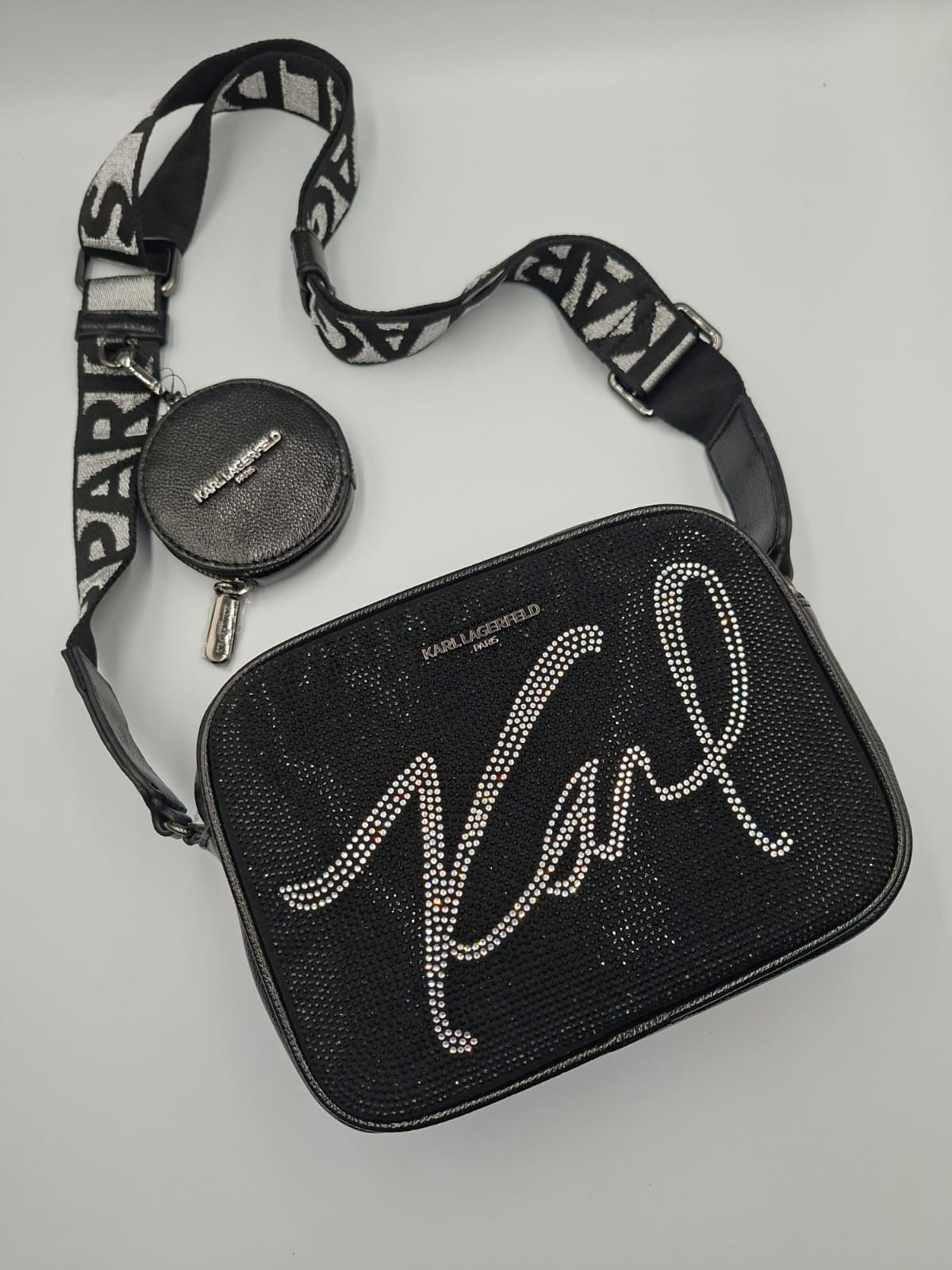 Karl Lagerfeld Paris Maybelle Rhinestone Duo Camera Bag