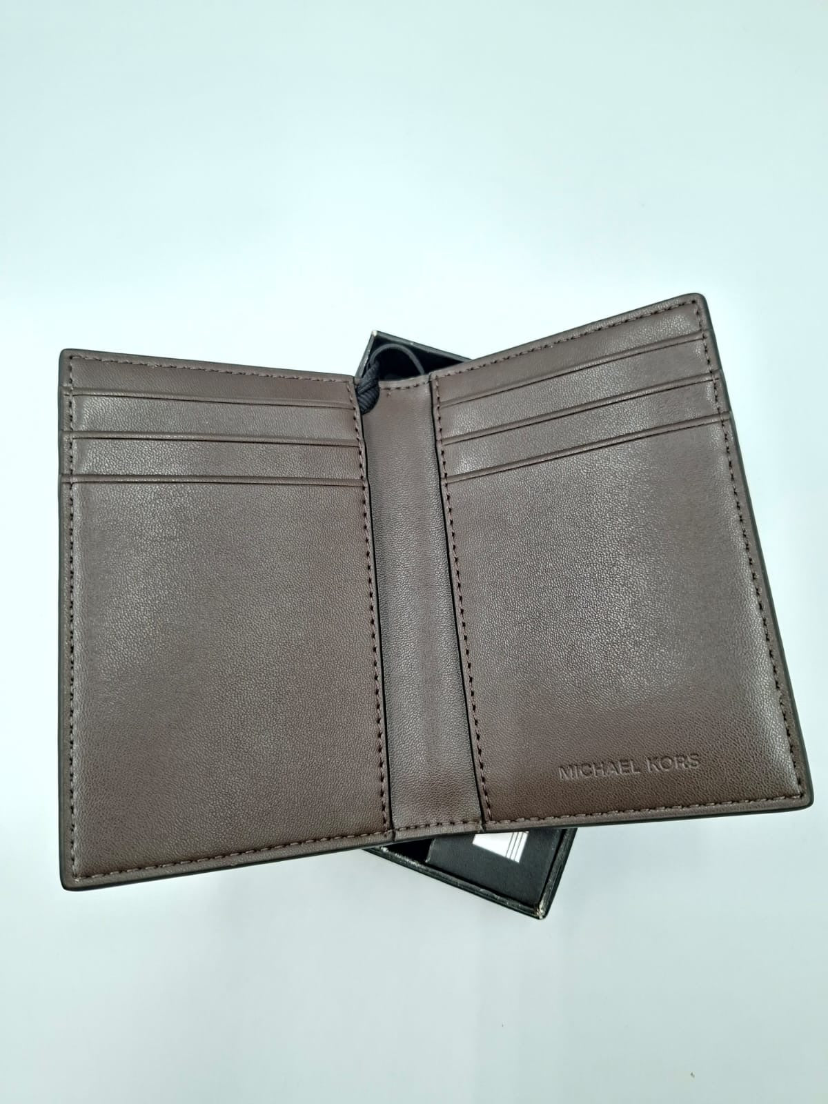 Michael Kors Cooper Logo Perforated Folding Card Case