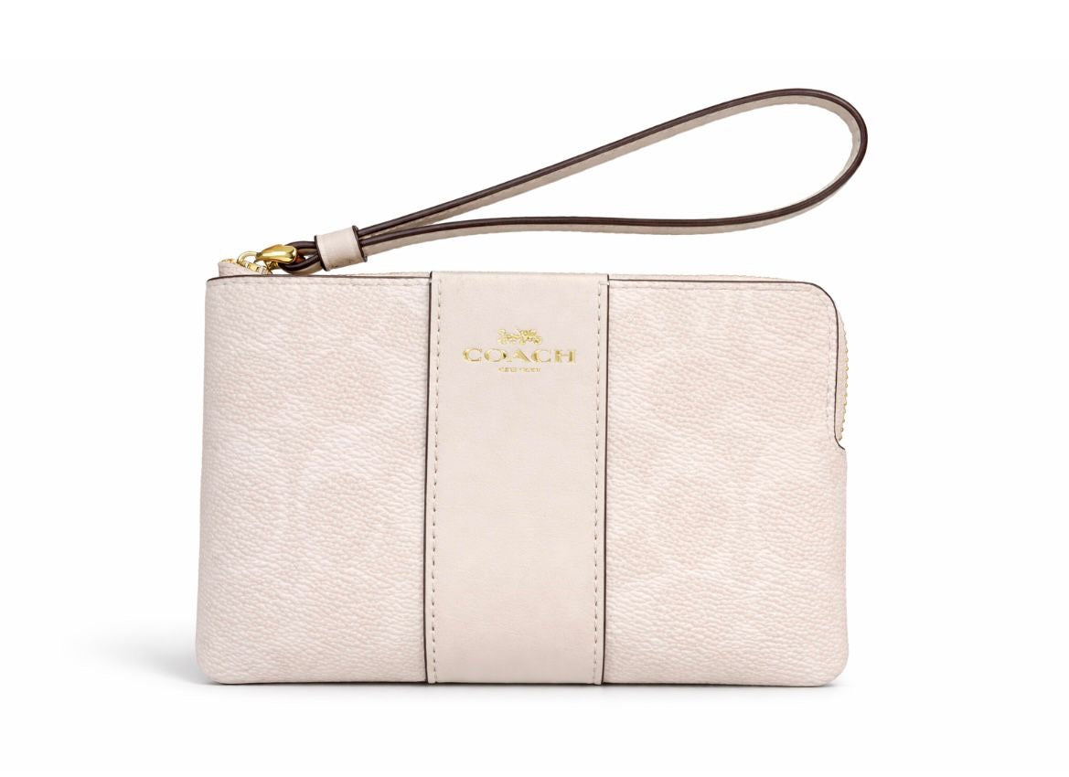 Coach Muñequera Corner Zip Wristlet