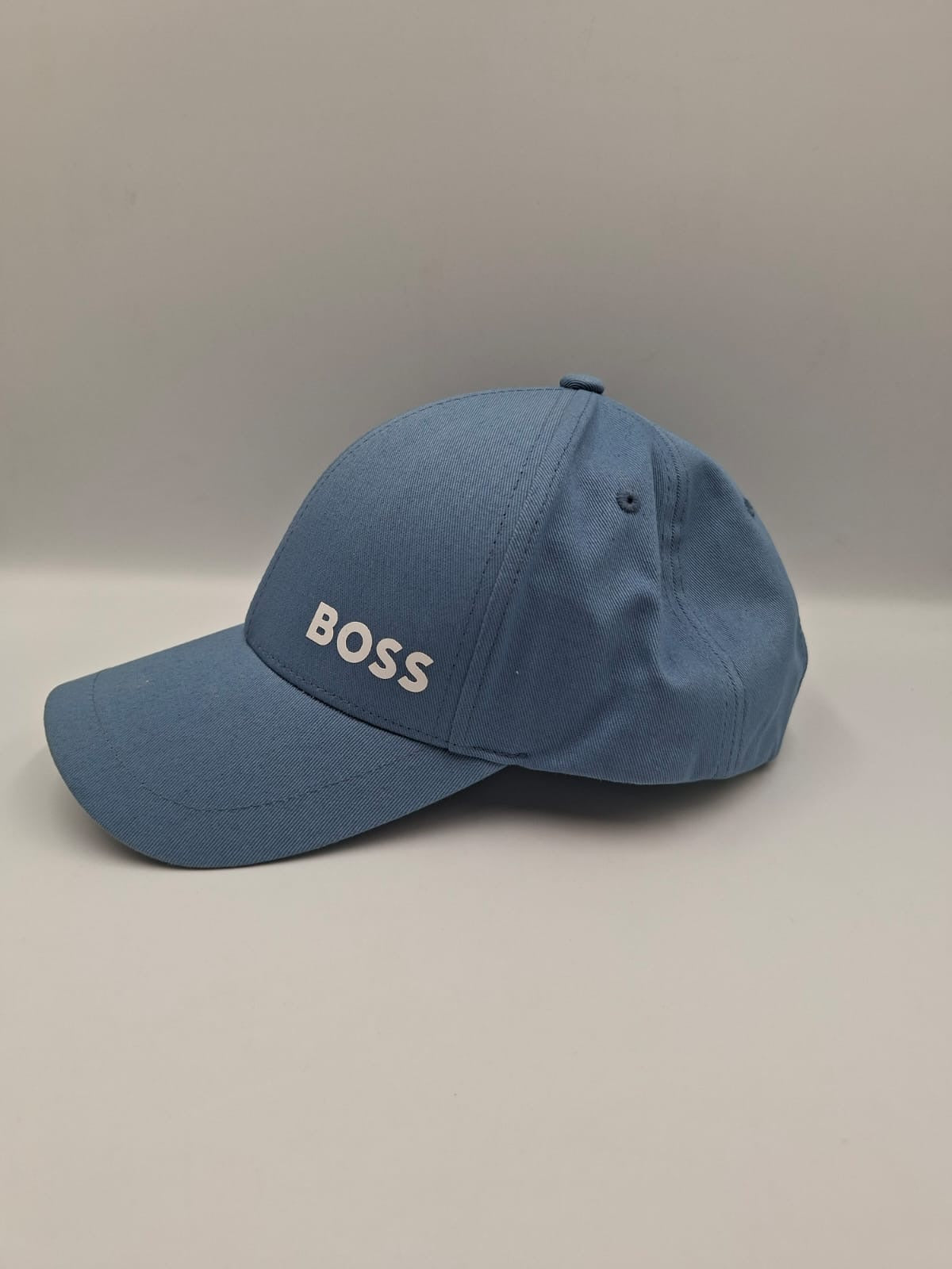 Gorra de sarga de algodón con logotipo lateral BOSS