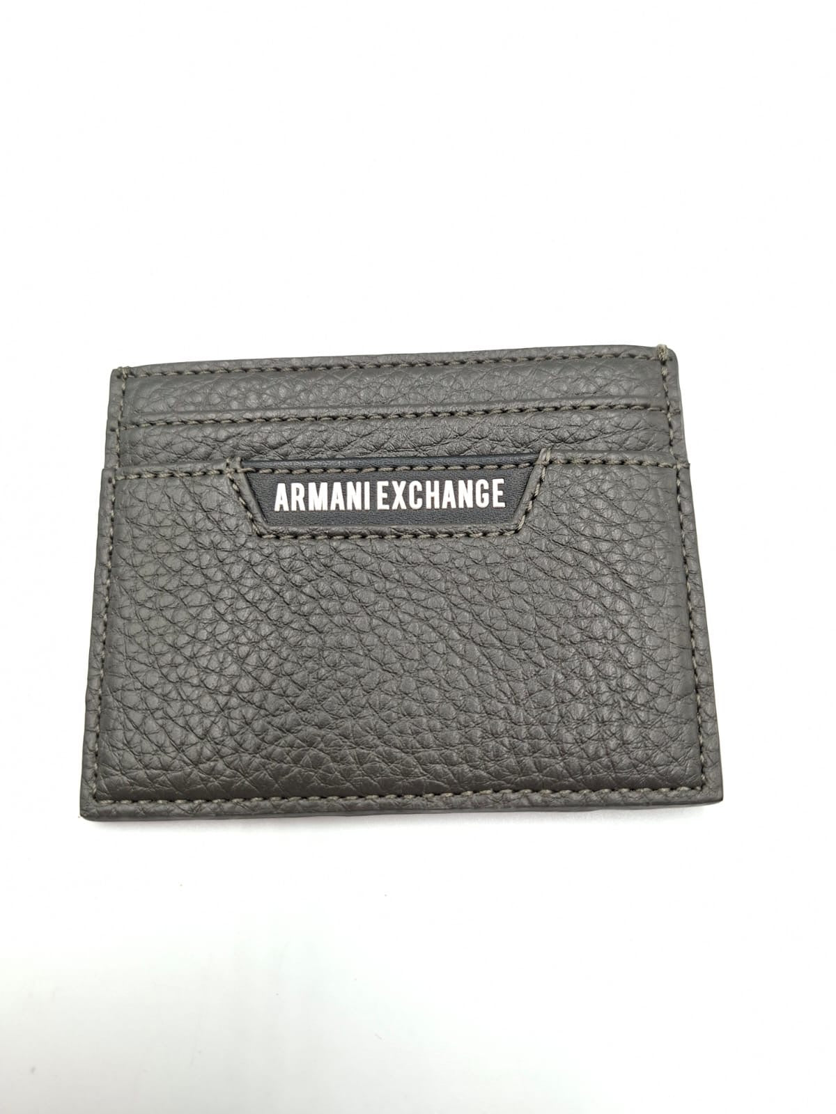 Tarjetero Armani Exchange con logo de goma