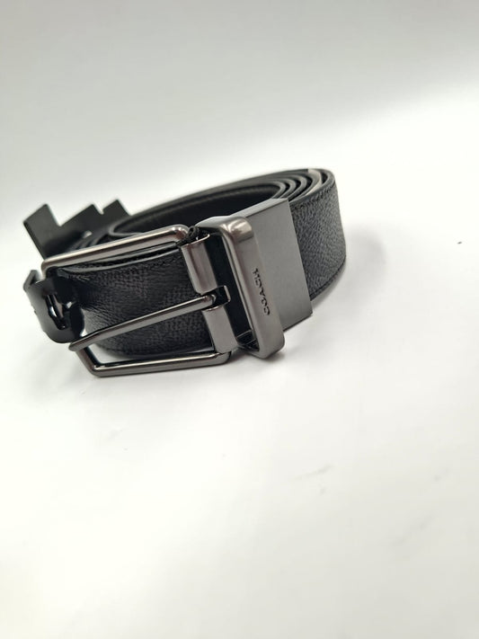 Coach Harness Buckle Cut-To-Size Reversible Belt