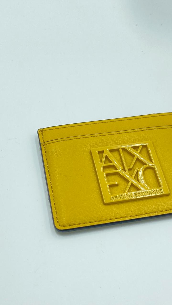 A|X Armani Exchange Logo Patch Card Case