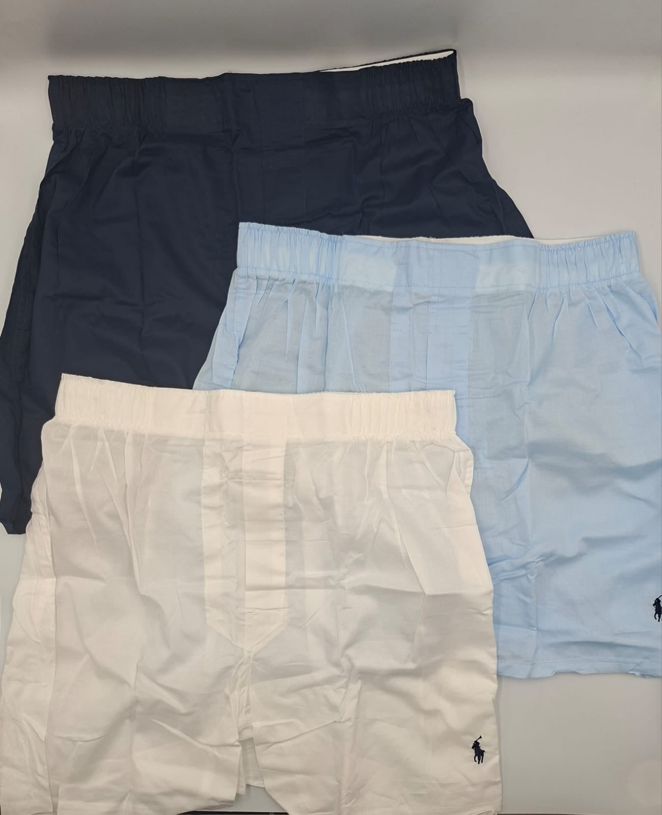 Paquete de 3 Classic Fit Woven Boxers (bóxers de tela tejida, corte clásico) de la marca Polo Ralph Lauren