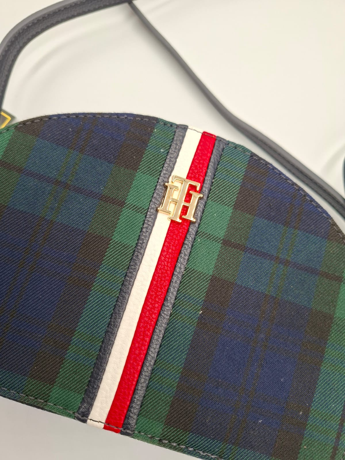 Tommy Hilfiger Plaid Dome Crossbody Bag