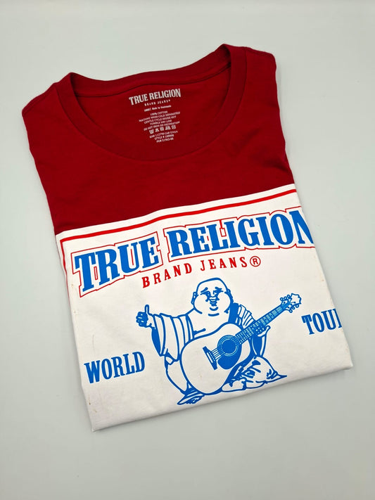 True Religion Buddha World Tour Graphic Tee Playera