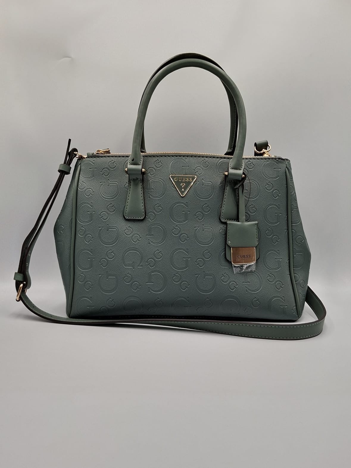 Guess Satchel Verde Grisáceo