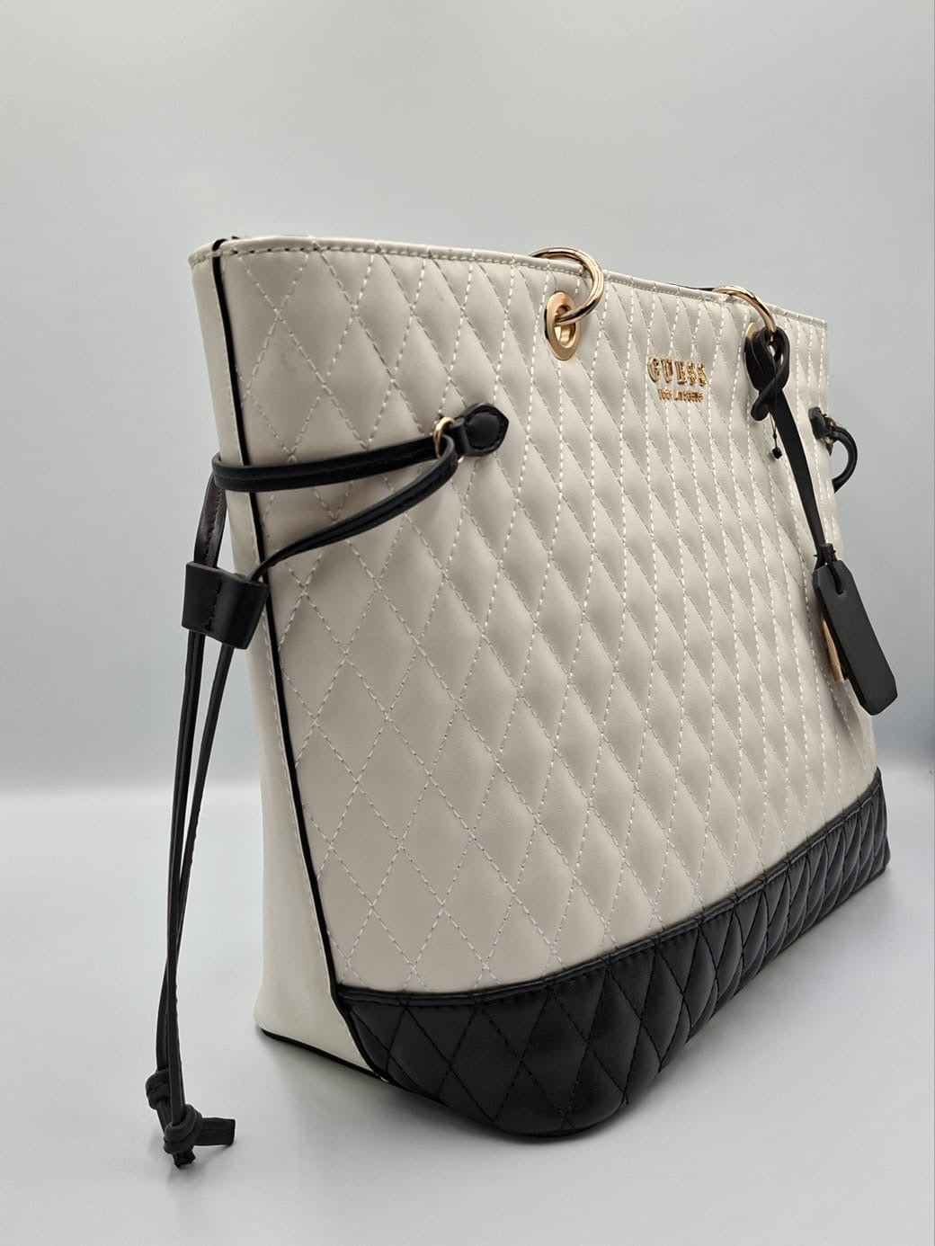 Guess Milk Easley Quilted Carryall Tote
