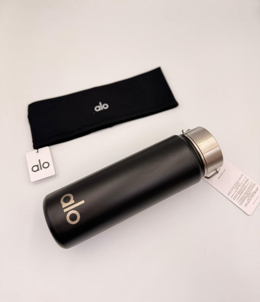 Alo Water Bottle 
710 Ml 
Color negro
